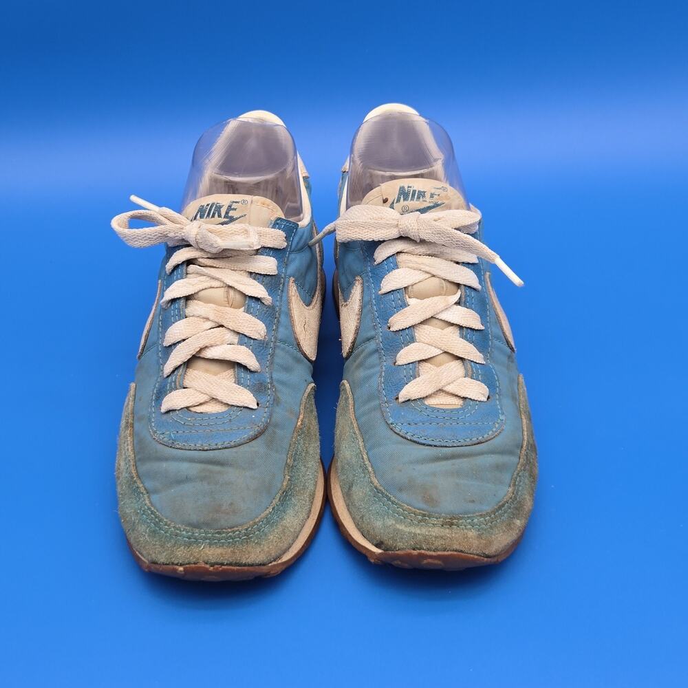 Vintage 1980s Nike Diablo Blue Nylon Suede Sneakers Women’s 7.5 Rep. of Korea - Picture 3 of 14